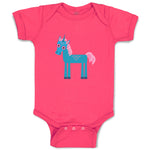 Baby Clothes Unicorn Blue Style A Funny Humor Baby Bodysuits Boy & Girl Cotton