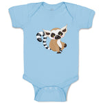 Baby Clothes Lemur Tail in Stripes Funny Humor Baby Bodysuits Boy & Girl Cotton