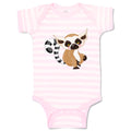 Baby Clothes Lemur Tail in Stripes Funny Humor Baby Bodysuits Boy & Girl Cotton