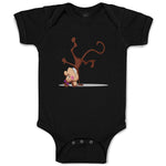 Baby Clothes Monkey Female Standing on 1 Hand Zoo Funny Baby Bodysuits Cotton