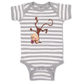 Baby Clothes Monkey Female Standing on 1 Hand Zoo Funny Baby Bodysuits Cotton