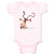 Baby Clothes Monkey Female Standing on 1 Hand Zoo Funny Baby Bodysuits Cotton