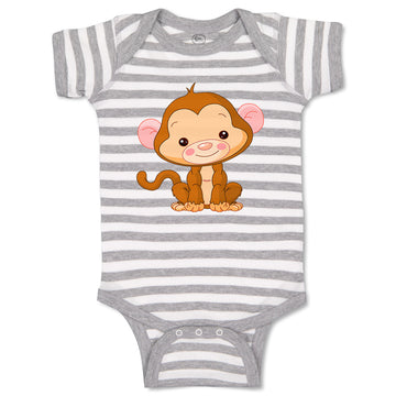 Baby Clothes Little Baby Monkey Zoo Funny Baby Bodysuits Boy & Girl Cotton