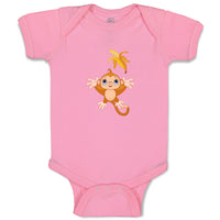 Baby Monkey Throwing Banana up Animals Zoo Funny