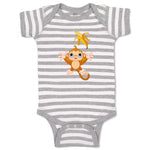 Baby Clothes Baby Monkey Throwing Banana up Animals Zoo Funny Baby Bodysuits