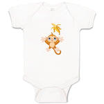 Baby Clothes Baby Monkey Throwing Banana up Animals Zoo Funny Baby Bodysuits