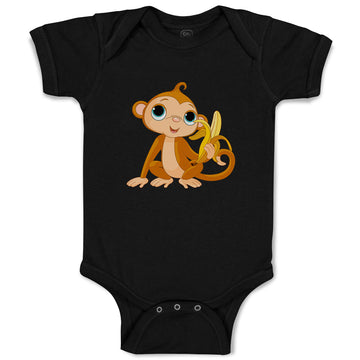 Baby Clothes Baby Monkey with Banana Zoo Funny Baby Bodysuits Boy & Girl Cotton