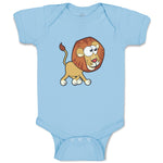Baby Clothes Lion Walking Right Animals Safari Baby Bodysuits Boy & Girl Cotton