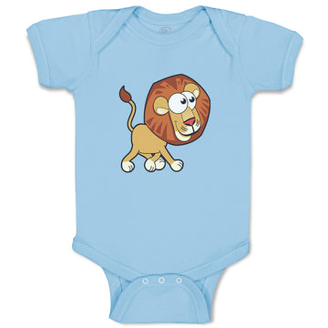 Baby Clothes Lion Walking Right Animals Safari Baby Bodysuits Boy & Girl Cotton