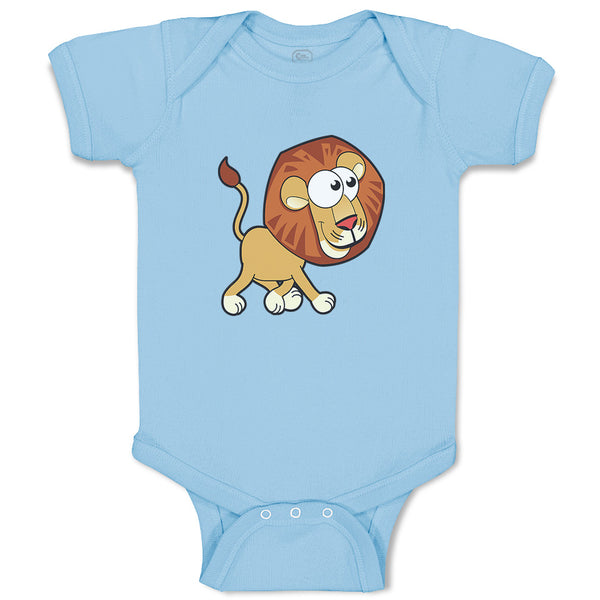 Baby Clothes Lion Walking Right Animals Safari Baby Bodysuits Boy & Girl Cotton