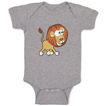 Baby Clothes Lion Walking Right Animals Safari Baby Bodysuits Boy & Girl Cotton