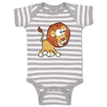 Baby Clothes Lion Walking Right Animals Safari Baby Bodysuits Boy & Girl Cotton
