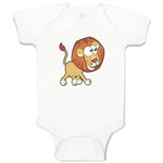 Baby Clothes Lion Walking Right Animals Safari Baby Bodysuits Boy & Girl Cotton
