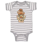 Baby Clothes 3 Monkeys Blind Deaf and Dumb Animals Baby Bodysuits Cotton