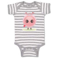 Baby Clothes Pig Facing Straight Farm Baby Bodysuits Boy & Girl Cotton