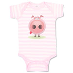 Baby Clothes Pig Facing Straight Farm Baby Bodysuits Boy & Girl Cotton