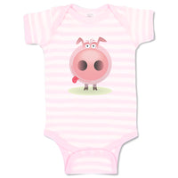 Baby Clothes Pig Facing Straight Farm Baby Bodysuits Boy & Girl Cotton