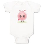 Baby Clothes Pig Facing Straight Farm Baby Bodysuits Boy & Girl Cotton