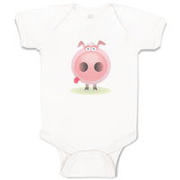 Baby Clothes Pig Facing Straight Farm Baby Bodysuits Boy & Girl Cotton