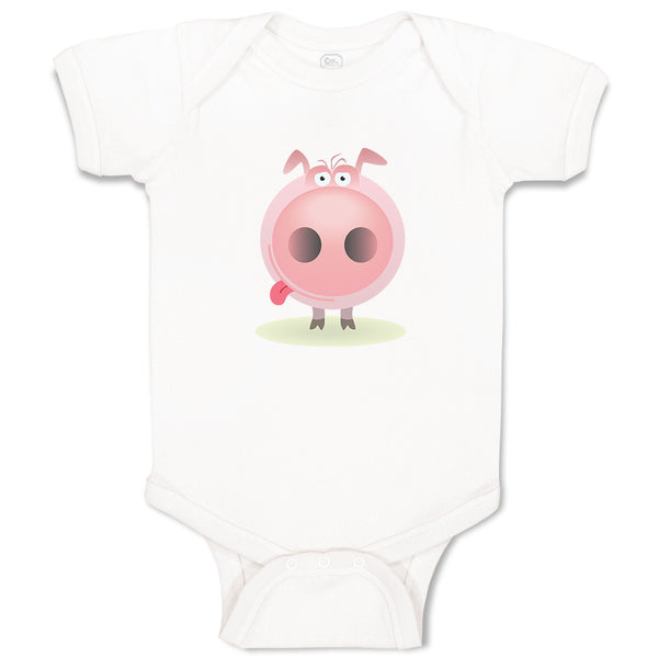 Baby Clothes Pig Facing Straight Farm Baby Bodysuits Boy & Girl Cotton