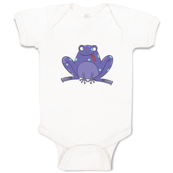 Baby Clothes Blue Frog Funny Baby Bodysuits Boy & Girl Newborn Clothes Cotton