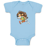 Baby Clothes Lion Running in Sport Suit Animals Zoo Funny Baby Bodysuits Cotton