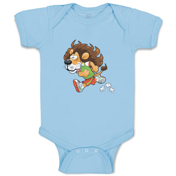 Baby Clothes Lion Running in Sport Suit Animals Zoo Funny Baby Bodysuits Cotton