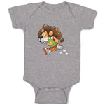 Baby Clothes Lion Running in Sport Suit Animals Zoo Funny Baby Bodysuits Cotton