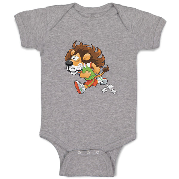 Baby Clothes Lion Running in Sport Suit Animals Zoo Funny Baby Bodysuits Cotton