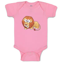 Baby Clothes Lion with Big Eyes Animals Safari Baby Bodysuits Boy & Girl Cotton