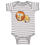 Baby Clothes Lion with Big Eyes Animals Safari Baby Bodysuits Boy & Girl Cotton