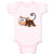 Baby Clothes Monkey Funny Animals Safari Baby Bodysuits Boy & Girl Cotton