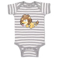 Baby Clothes Lion Cartoon Animals Style B Zoo Funny Baby Bodysuits Cotton