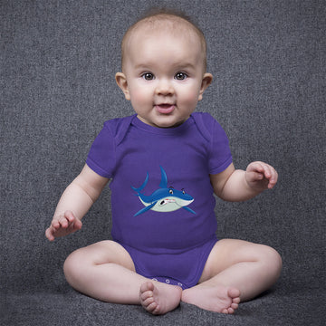 Baby Clothes Shark Angry Funny Ocean Sea Life Baby Bodysuits Boy & Girl Cotton