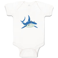 Baby Clothes Shark Angry Funny Ocean Sea Life Baby Bodysuits Boy & Girl Cotton