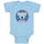 Baby Clothes Head in Circle Koala Animals Funny Humor Baby Bodysuits Cotton