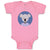 Baby Clothes Head in Circle Koala Animals Funny Humor Baby Bodysuits Cotton