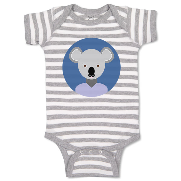 Baby Clothes Head in Circle Koala Animals Funny Humor Baby Bodysuits Cotton