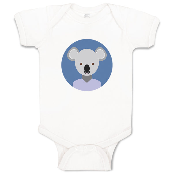 Baby Clothes Head in Circle Koala Animals Funny Humor Baby Bodysuits Cotton