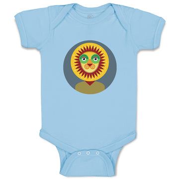 Baby Clothes Head in Circle Lion Animals Safari Baby Bodysuits Boy & Girl Cotton