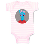 Baby Clothes Head in Circle Unicorn Animals Funny Humor Baby Bodysuits Cotton