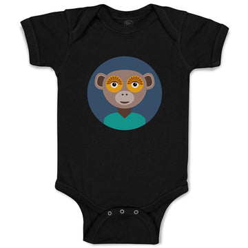 Baby Clothes Head in Circle Monkey Animals Zoo Funny Baby Bodysuits Cotton