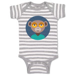 Baby Clothes Head in Circle Monkey Animals Zoo Funny Baby Bodysuits Cotton