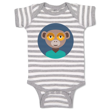 Baby Clothes Head in Circle Monkey Animals Zoo Funny Baby Bodysuits Cotton