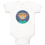 Baby Clothes Head in Circle Monkey Animals Zoo Funny Baby Bodysuits Cotton