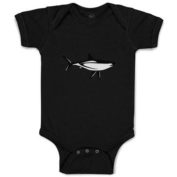 Baby Clothes Shark Black Ocean Sea Life Baby Bodysuits Boy & Girl Cotton