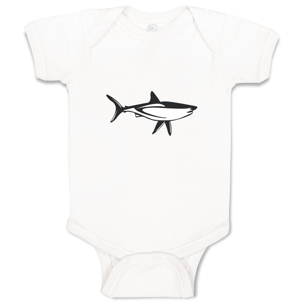 Baby Clothes Shark Black Ocean Sea Life Baby Bodysuits Boy & Girl Cotton