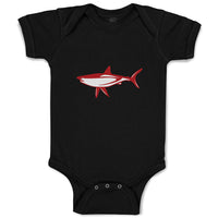 Baby Clothes Shark Red Animals Ocean Sea Life Baby Bodysuits Boy & Girl Cotton