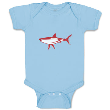 Baby Clothes Shark Red Animals Ocean Sea Life Baby Bodysuits Boy & Girl Cotton