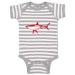 Baby Clothes Shark Red Animals Ocean Sea Life Baby Bodysuits Boy & Girl Cotton